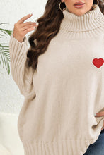 Load image into Gallery viewer, Plus Size Turtle Neck Long Sleeve Sweater