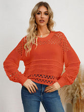 Load image into Gallery viewer, Cutout Round Neck Knit Top