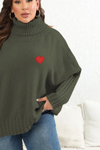 Load image into Gallery viewer, Plus Size Turtle Neck Long Sleeve Sweater