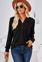 Load image into Gallery viewer, Notched Long Sleeve T-Shirt