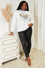 Load image into Gallery viewer, Double Take Graphic Dropped Shoulder Round Neck Sweatshirt