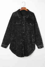 Load image into Gallery viewer, Washed Button Down Dropped Shoulder Jacket