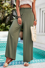 Load image into Gallery viewer, Smocked Wide Leg Pants with Pockets