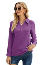 Load image into Gallery viewer, Swiss Dot Johnny Collar Blouse
