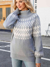 Load image into Gallery viewer, Turtleneck Lantern Sleeve Sweater