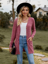 Load image into Gallery viewer, Ribbed Button-UP Caradigan with Pockets