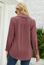 Load image into Gallery viewer, Swiss Dot Johnny Collar Blouse