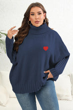 Load image into Gallery viewer, Plus Size Turtle Neck Long Sleeve Sweater