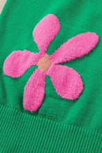Load image into Gallery viewer, Flower Mock Neck Short Sleeve Sweater