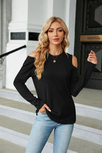 Load image into Gallery viewer, Dropped Shoulder Long Sleeve Blouse