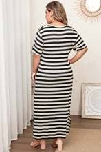 Load image into Gallery viewer, Plus Size V-Neck Side Slit Maxi Dress