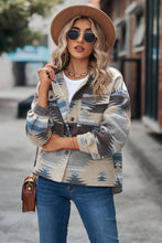 Load image into Gallery viewer, Printed Collared Neck Jacket