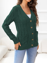 Load image into Gallery viewer, Button Down Cable-Knit Cardigan