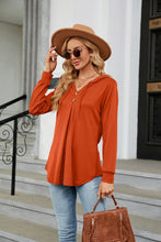 Load image into Gallery viewer, Long Sleeve Hooded Blouse