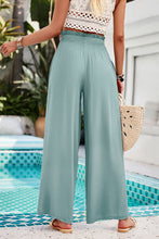 Load image into Gallery viewer, Smocked Wide Leg Pants with Pockets