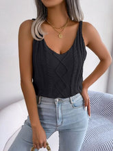 Load image into Gallery viewer, Cable-Knit Scoop Neck Knit Vest
