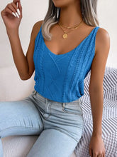 Load image into Gallery viewer, Cable-Knit Scoop Neck Knit Vest