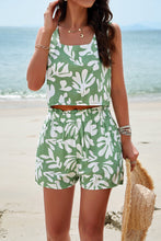 Load image into Gallery viewer, Printed Cropped Tank and Shorts Set