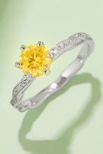 Load image into Gallery viewer, 1 Carat Moissanite Contrast 925 Sterling Silver Ring