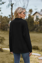 Load image into Gallery viewer, Collared Neck Cable-Knit Long Sleeve Blouse