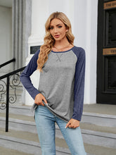 Load image into Gallery viewer, Round Neck Raglan Sleeve T-Shirt