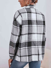 Load image into Gallery viewer, Plaid Collared Neck Button Down Jacket