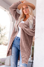 Load image into Gallery viewer, Woven Right Heathered Open Front Longline Cardigan