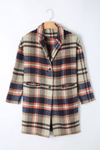 Load image into Gallery viewer, Plaid Longline Jacket with Pockets