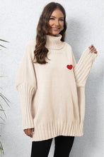 Load image into Gallery viewer, Turtle Neck Long Sleeve Ribbed Sweater