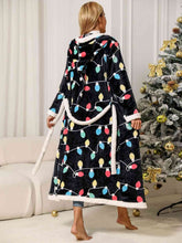 Load image into Gallery viewer, Tie Waist Hooded Robe