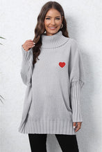 Load image into Gallery viewer, Turtle Neck Long Sleeve Ribbed Sweater