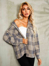 Load image into Gallery viewer, Plaid Button Down Collared Jacket