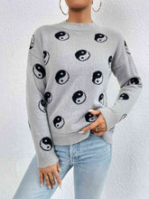 Load image into Gallery viewer, Patterned Drop Shoulder Sweater