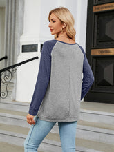 Load image into Gallery viewer, Round Neck Raglan Sleeve T-Shirt
