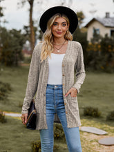 Load image into Gallery viewer, Ribbed Button-UP Caradigan with Pockets