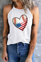 Load image into Gallery viewer, US Flag Heart Graphic Tank