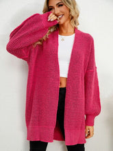 Load image into Gallery viewer, Open Front Dropped Shoulder Cardigan