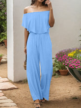 Load image into Gallery viewer, Off-Shoulder Wide Leg Jumpsuit