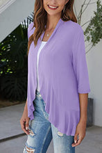 Load image into Gallery viewer, Open Front Ruffle Trim Cardigan