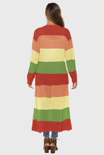 Load image into Gallery viewer, Color Block Long Sleeve Pocketed Cardigan