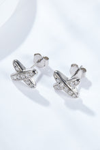 Load image into Gallery viewer, 925 Sterling Silver X-Shape Moissanite Earrings