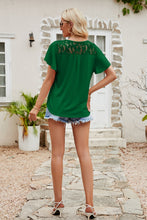 Load image into Gallery viewer, Spliced Lace Flutter Sleeve Top