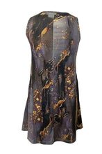 Load image into Gallery viewer, Abstract Print Round Neck Sleeveless Dress with Pockets