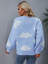 Load image into Gallery viewer, Color Block Round Neck Dropped Shoulder Sweater