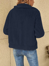 Load image into Gallery viewer, Plush Zip Up Long Sleeve Jacket