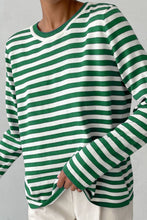 Load image into Gallery viewer, Striped Round Neck Long Sleeve Sweater
