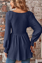 Load image into Gallery viewer, Peplum V-Neck Long Sleeve Blouse