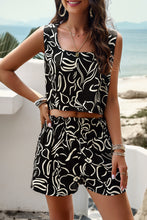 Load image into Gallery viewer, Printed Cropped Tank and Shorts Set