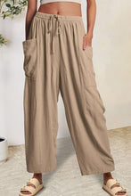 Load image into Gallery viewer, Full Size Pocketed Drawstring Wide Leg Pants