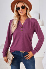 Load image into Gallery viewer, Notched Long Sleeve T-Shirt